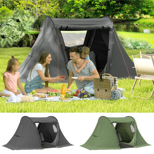 Man camping tent living - tent, w/living