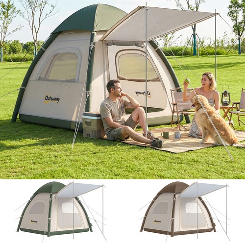 Inflatable camping tent with - tent,